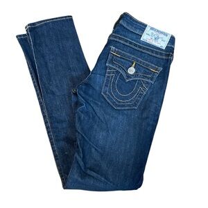 True Religion Size 26 Women's Dark Blue Skinny Leg Jeans